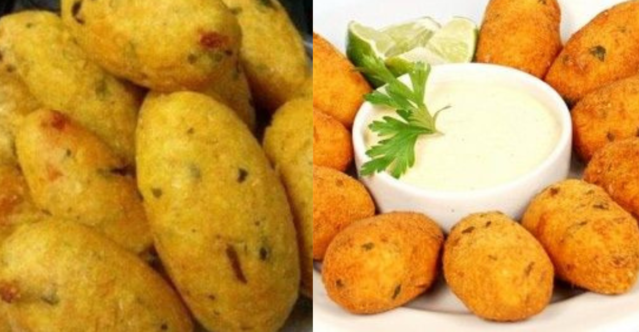 Bolinho de Frango com Farinha de Milho