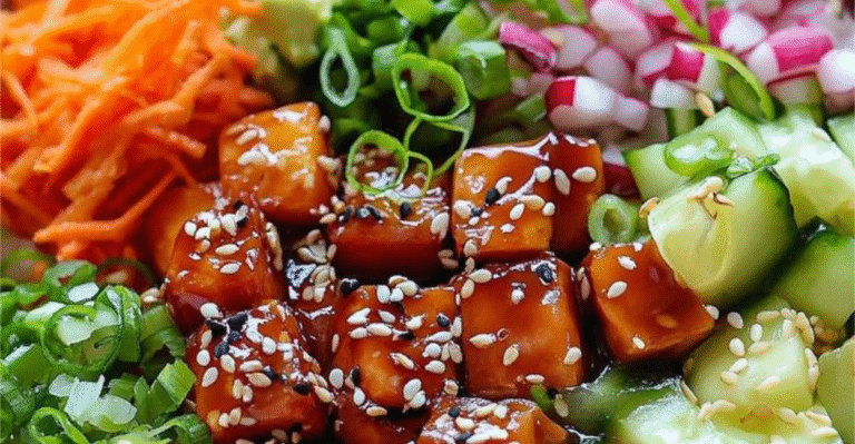 O Poke Bowl Vegano com peixe vegetal