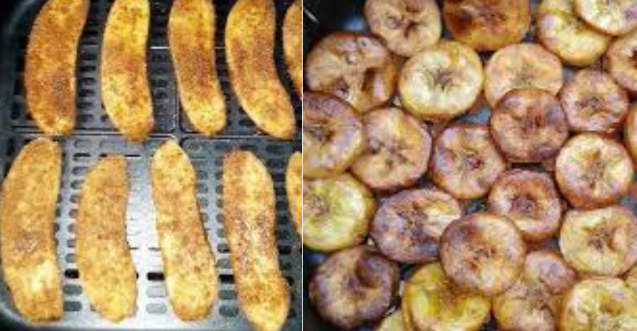 Banana cremosa na airfryer