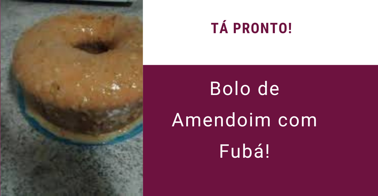 Bolo de amendoim com fubá