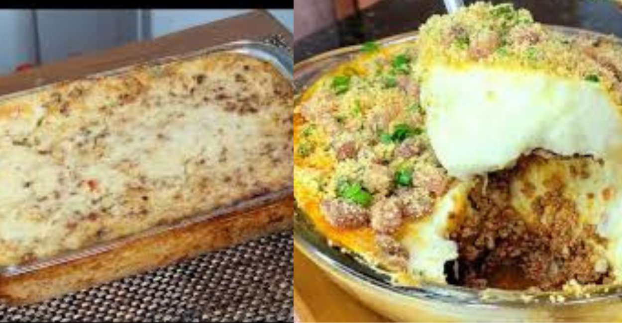 escondidinho de chuchu com carne moída
