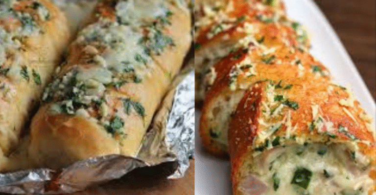 Pão de alho recheado com queijo