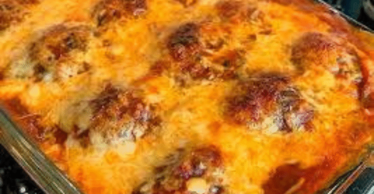 almondegas ao molho de tomate gratinadas