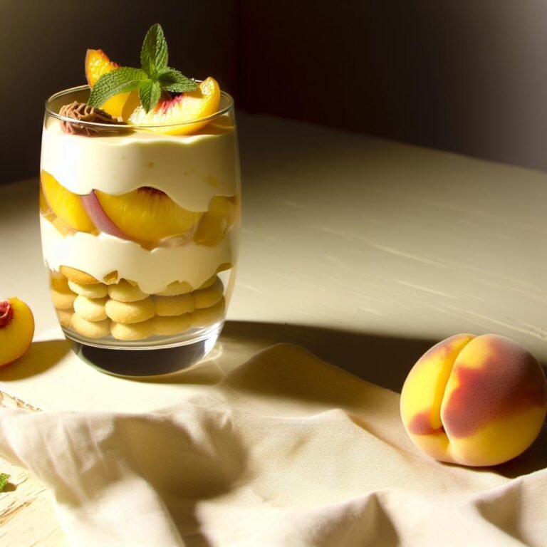 Prove Agora o Irresistível Pavê de Pêssego com Creme e Surpreenda-se!